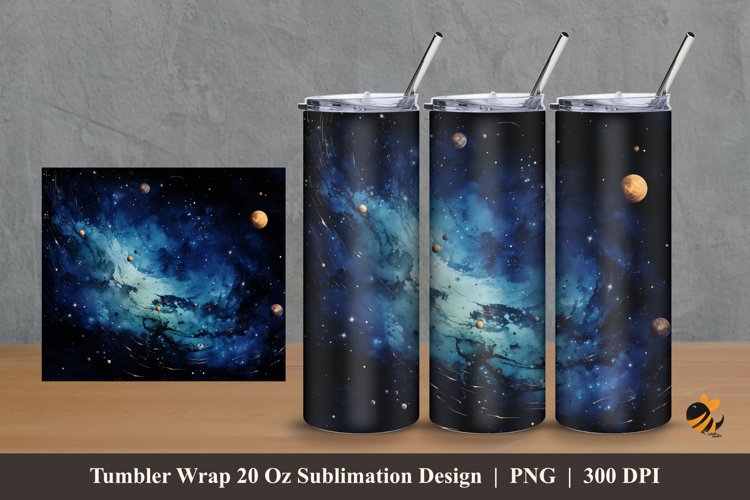 Wonderfull Sky Tumbler Wrap Sublimation Design 2