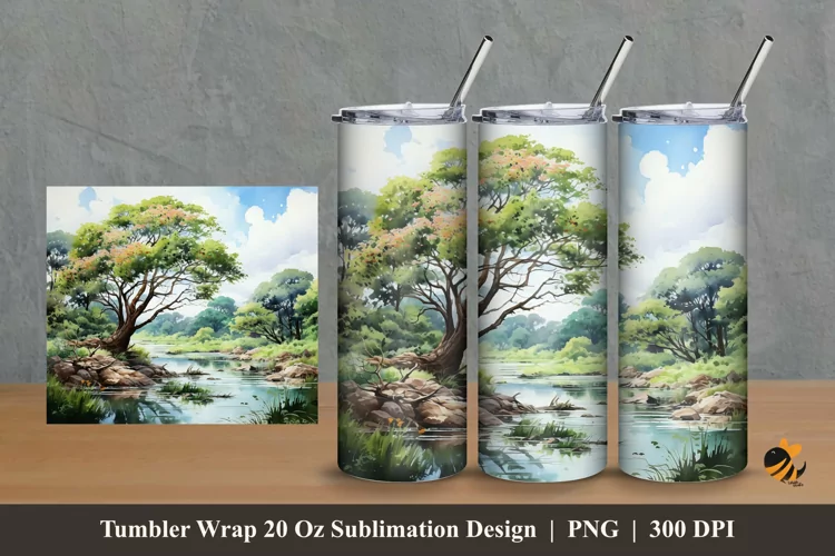 Secret Gardens Tumbler Wrap Sublimation Design 2