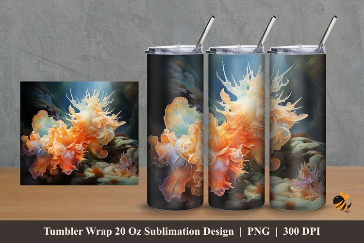 Nudribanch Stone Tumbler Wrap Sublimation Design 2 example image 1