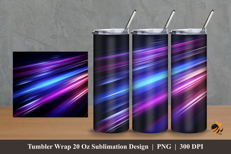 Futuristic Shine Tumbler Wrap Sublimation Design 2