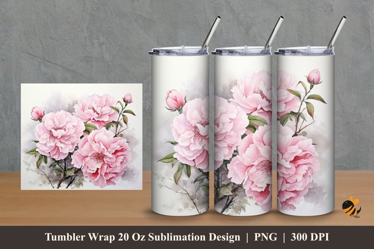 Painting Carmila Tumbler Wrap Sublimation Design 2 example image 1