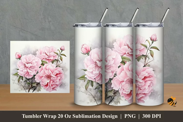 Painting Carmila Tumbler Wrap Sublimation Design 2