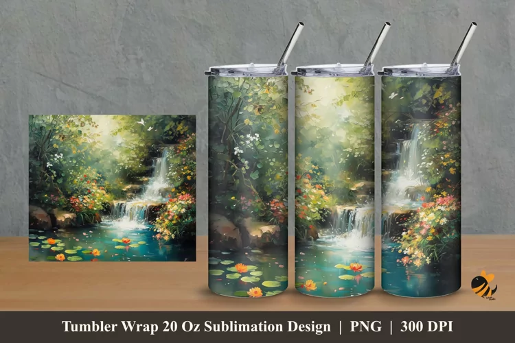 Beautiful Nature Tumbler Wrap Sublimation Design 2