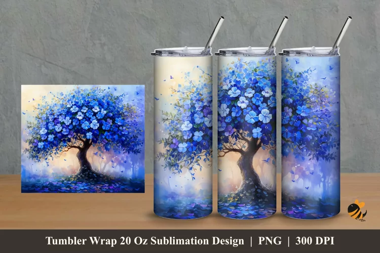 Magic Tree Tumbler Wrap Sublimation Design 2