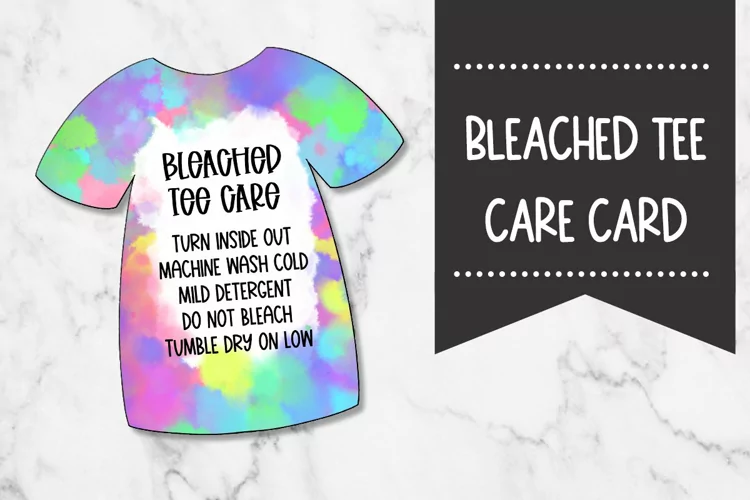 Pastel Tie Dye | Bleached T-Shirt Care Card