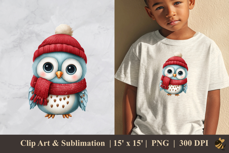 Little Owl DTF Sublimation Clipart Design 2