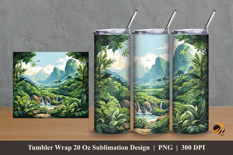 Wonder of Nature Tumbler Wrap Sublimation Design 2