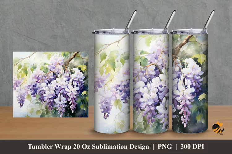 Pure Charm Tumbler Wrap Sublimation Design 2