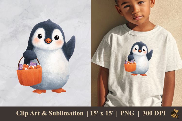 Cute Penguin DTF Sublimation Clipart Design 2