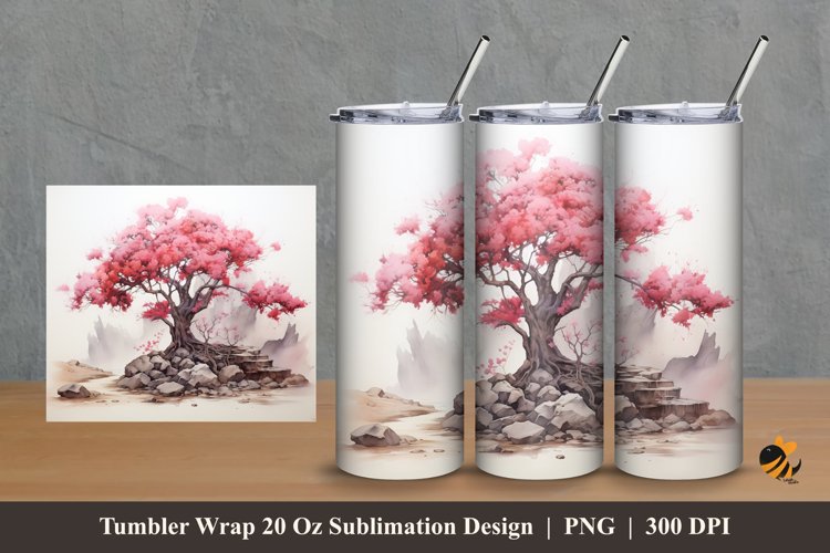 Magnificent Views Tumbler Wrap Sublimation Design 2 example image 1