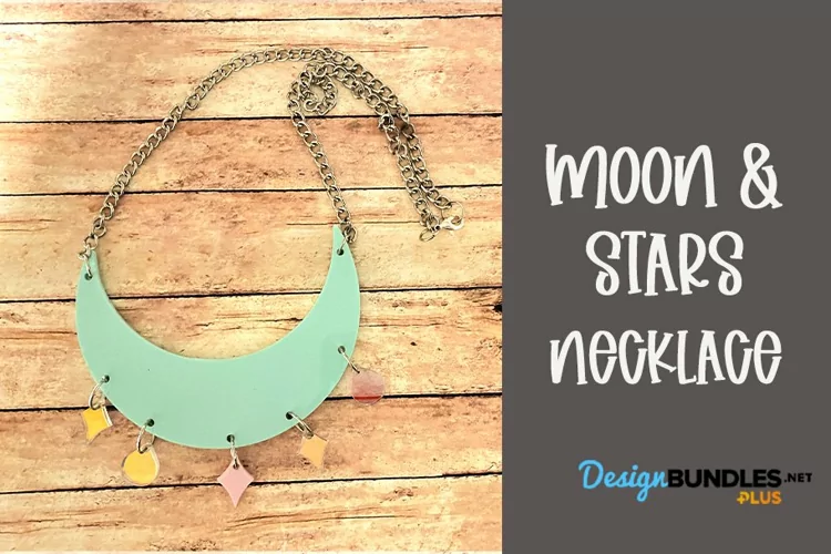 Stars & Moon Acrylic Necklace | Laser File