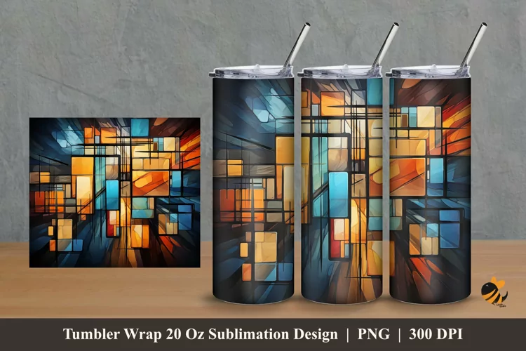 3D Pattern Tumbler Wrap Sublimation Design 2