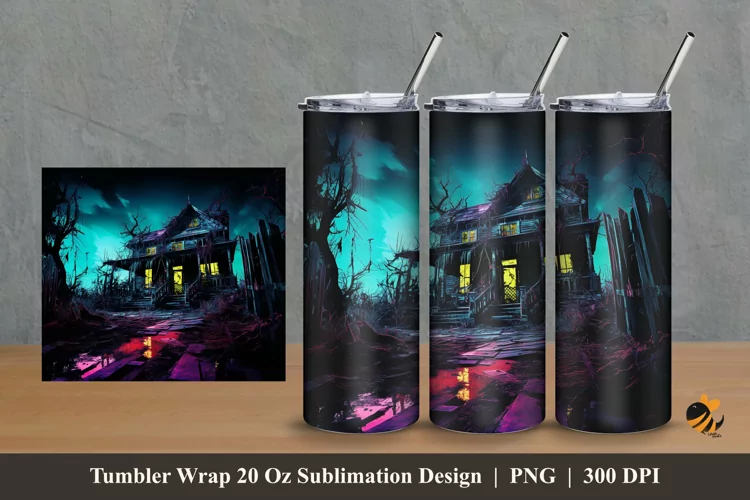 Old Futuristic Tumbler Wrap Sublimation Design 2