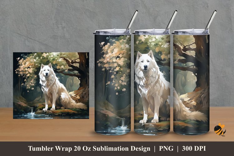 Lonely Dog Tumbler Wrap Sublimation Design 2