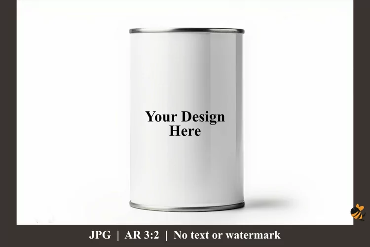 White Can Mockup Design Illustration 2