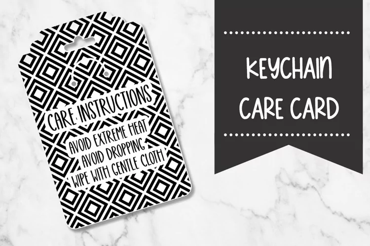 Black & White Retro| Keychain Care Card