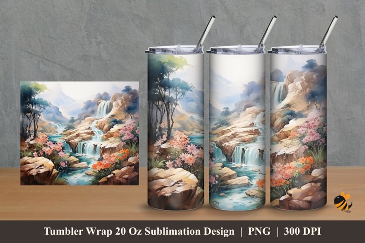 Beauty of Fall Tumbler Wrap Sublimation Design 2