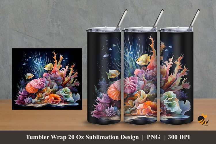 Aquascape Gallery Tumbler Wrap Sublimation Design 2 example image 1