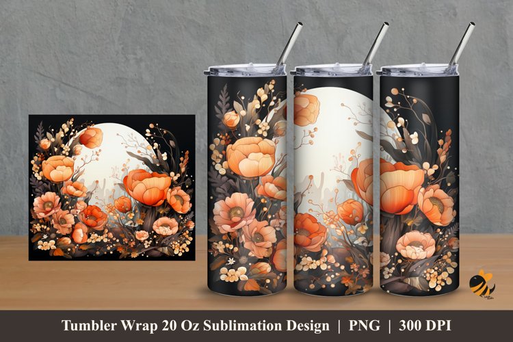 Natural Warmth Tumbler Wrap Sublimation Design 2 example image 1