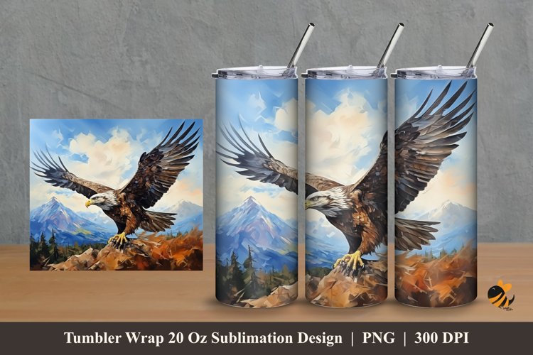 Dashing Bird Tumbler Wrap Sublimation Design 2