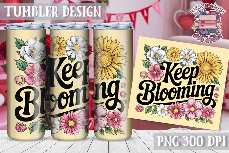 Sublimation Tumbler WRAP Vintage Quote Flowers Motivational