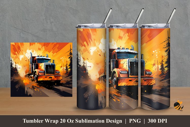 Ilegal Truck Tumbler Wrap Sublimation Design 2