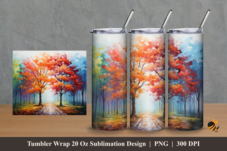 Trees Best Wonderful Tumbler Wrap Sublimation Design 2