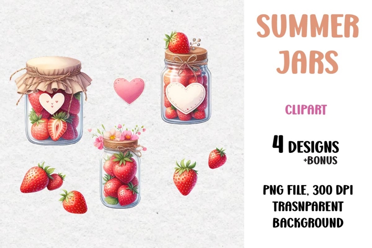 Summer Clipart, Bottles and Jars, PNG