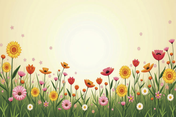 Colorful Flowers Background Wallpaper