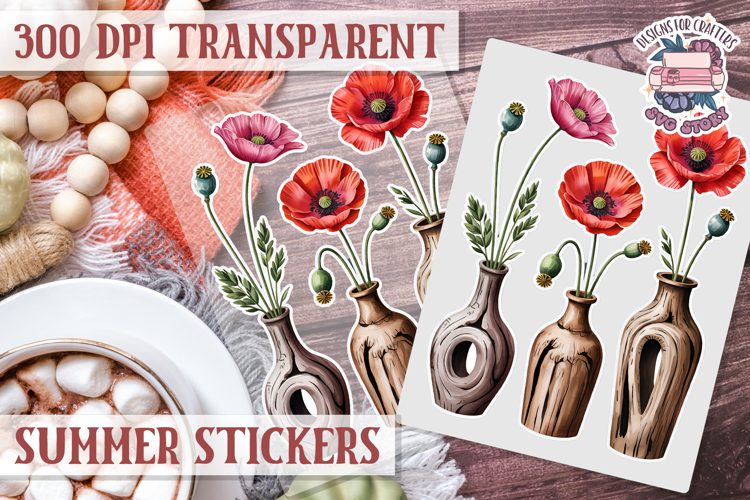 Summer sticker sheet Beach Scrapbook PNG Flowers Vibe