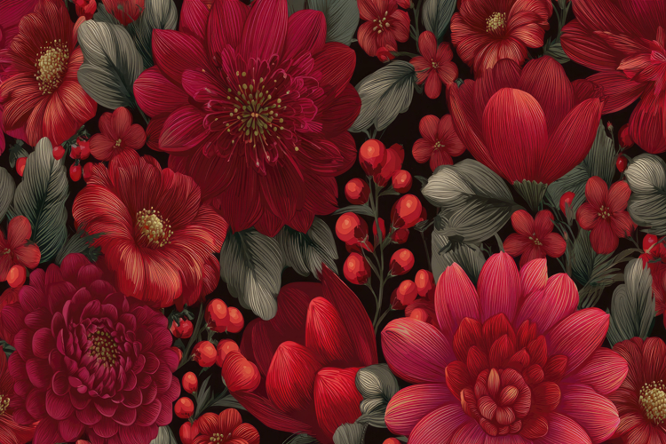 Pink Floral Pattern Background Wallpaper