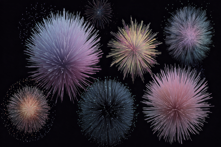 Colorful Fireworks Background