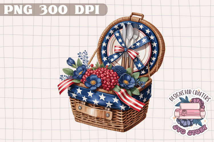 4th of July PNG Sublimation Strawberry berries Patriotic