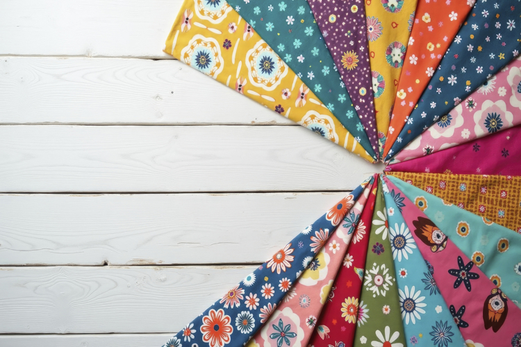 Patterned Cotton Quilting Fabric Background Wallpaper