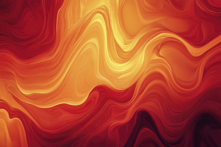 Orange Wavy Line Background Wallpaper
