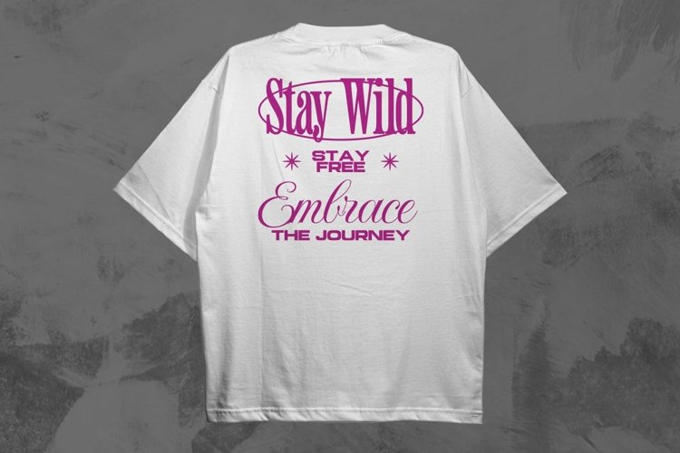 Stay Wild Typography Streetwear T-shirt Design example image 1