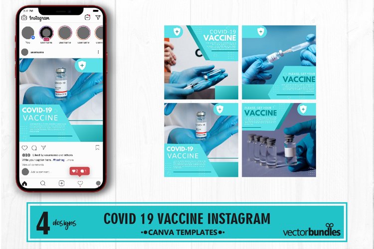 Virus Vaccine Instagram Post Canva Template 1466199 