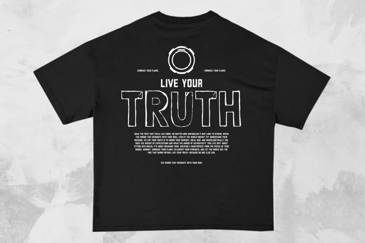 Live Your Truth Streetwear Typography T-shirt Design