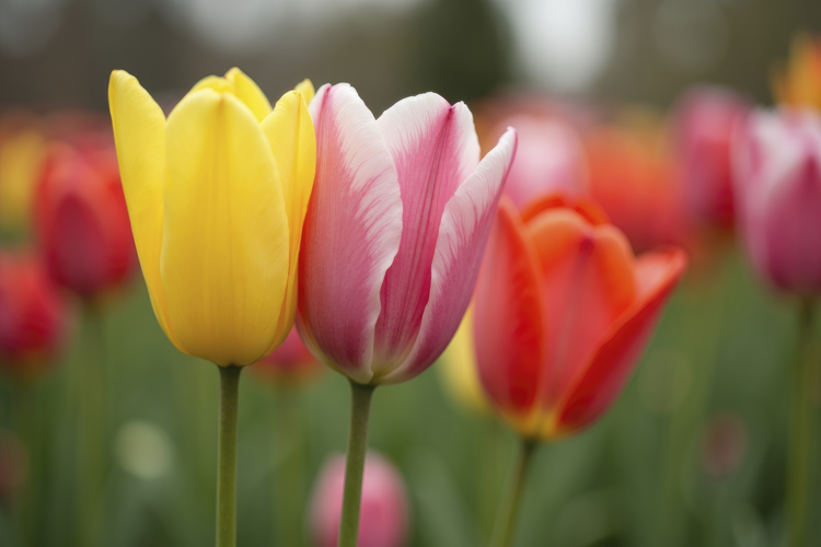 Vibrant Tulips Background Wallpaper