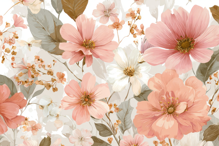 Fully Bloomed Cosmos Flowers Background Wallpaper