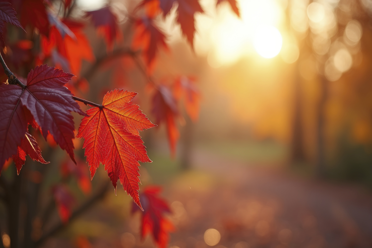 Vibrant Autumn Scene Background Wallpaper
