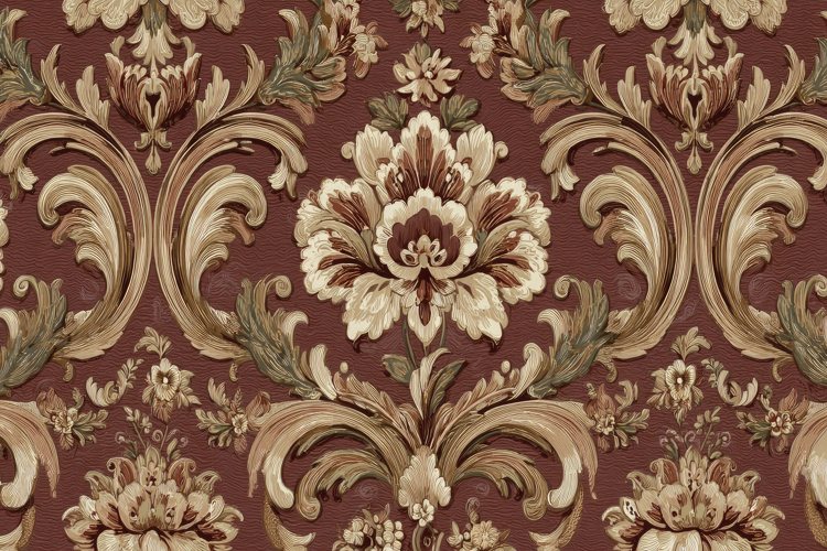 Ornate Floral Pattern Background Wallpaper