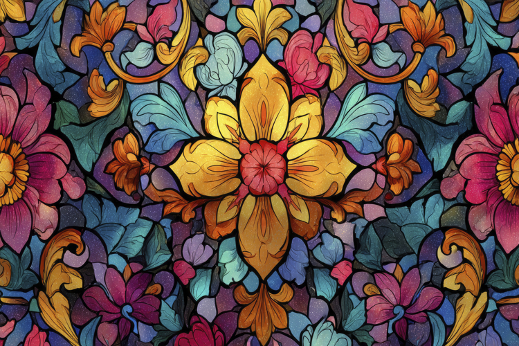 Colorful Floral Pattern Background