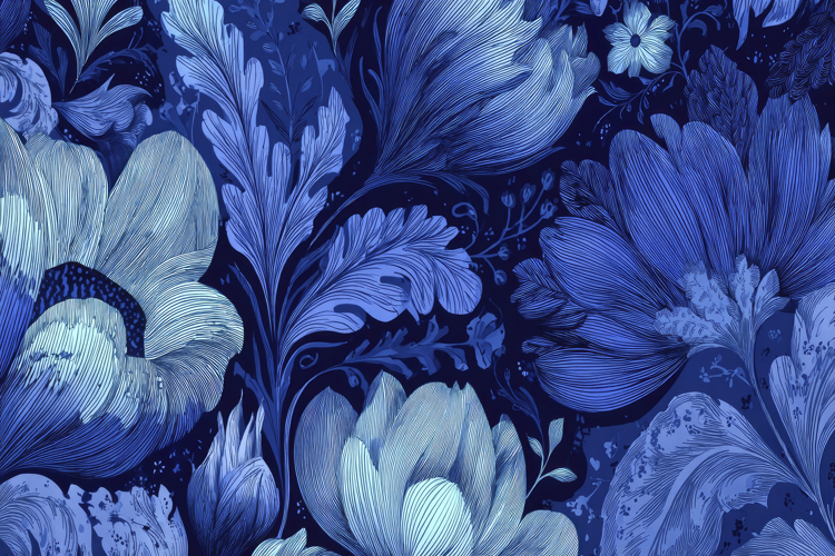 Blue Flower Clipart Image 7