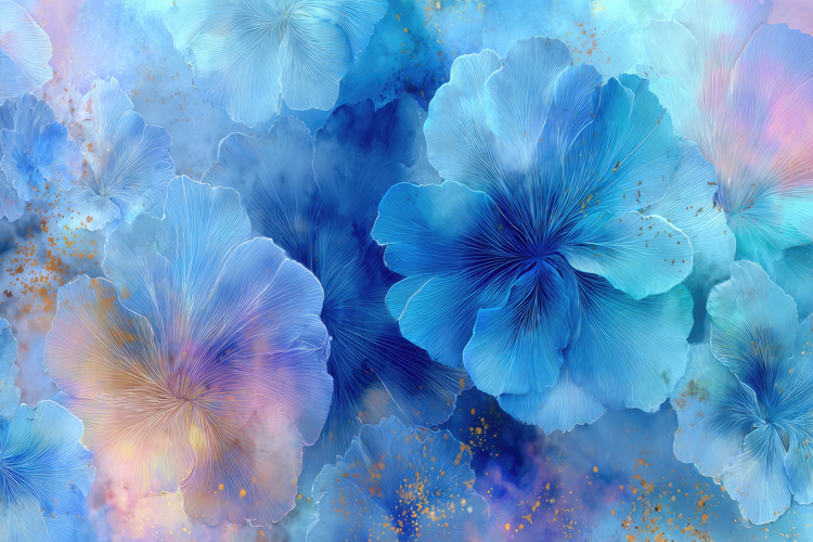 Blue Floral Background