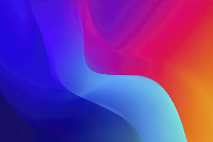 Orange Blue Waves Background Wallpaper