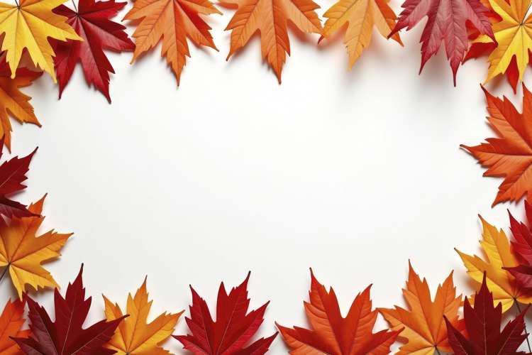 Autumn Leaves Border Background Wallpaper