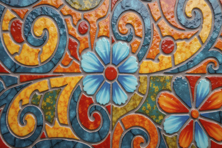 Vibrant Mosaic Artwork Background Wallpaper