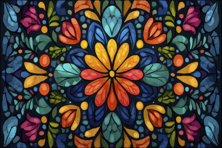 Colorful Floral Pattern Background