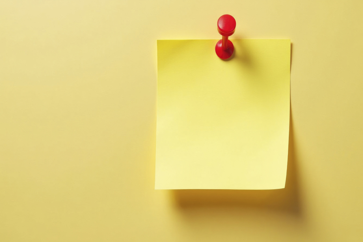 Yellow Sticky Note with Yellow Background Wallpaper